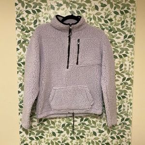 No boundaries faux sheepskin pullover